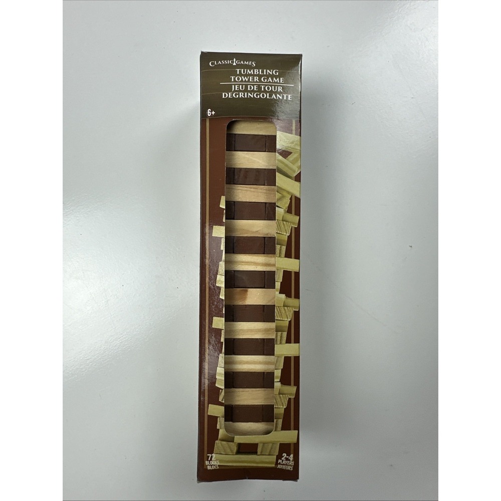 Classic Mini Wooden Blocks Stacking Tumbling Game 72 Pc  hand Crafted New